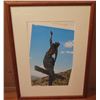 Image 1 : Framed Art, Photo Jesus on the Cross, 19.5" x 26" (Picture Falling Out of Frame)