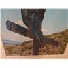 Image 3 : Framed Art, Photo Jesus on the Cross, 19.5" x 26" (Picture Falling Out of Frame)
