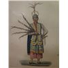 Image 2 : Framed Art, Print Ile Guam: Principal Personnage Des Danses De Montezuma 1820's 16" x 19.75"