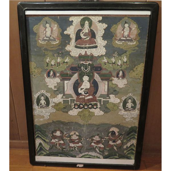 Framed Art, Print Buddha & Gods 20" x 27.5"