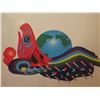 Image 2 : Framed Art, "Sky Salmon & Her Splendid Journey" Print Limited Edition Signed Marvin Oliver 25" x 20"