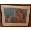 Image 1 : Framed Art, "Music in Space" Print, Limited Edition Signed Matt Cabot (Water Damage) 25" x 19.5"
