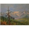Image 2 : Framed Art, Landscape Painting, Snow Covered Mountain & Lake Signed 27" x 21"