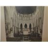 Image 2 : Framed Art, Vintage Photo Alter in Church, Black/White 20" x  21"
