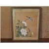 Image 1 : Framed Art, Bird & Floral Print 17.5" x 15"