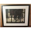 Image 1 : Framed Art, "Mosque Interior & Men in Prayer" 1950s Silver Print Signed Mahmoud Hosni 21" x 17"