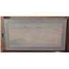 Image 1 : Framed Art, Australian Landscape Print Signed Malcom Warr 1980  33.5" x 18"  (Damaged Frame)