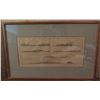 Image 1 : Framed Art, Sandwich Island Print, Pencil Drawing 24" x 15.5"