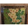 Image 2 : Framed Art, Orchid & Butterflies w/Black Ornate Frame Chinese Characters 24" x 32"