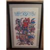 Image 1 : Framed Art, Chinese Warrior Print, 22" x 32"