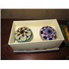 Image 2 : Qty 6 Ceramic Accessories, 2 Ceramic Knobs in Box, Trinket Box, 2 Pitchers on Tray French