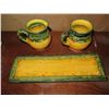 Image 9 : Qty 6 Ceramic Accessories, 2 Ceramic Knobs in Box, Trinket Box, 2 Pitchers on Tray French