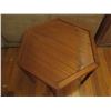 Image 2 : Hexagonal Wooden Table, 6 Legs 17" Dia, 14" H
