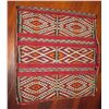 Image 1 : 3 Panel Tapestry Pillowcase, Geometric Red/Orange/White/Black 17" Square