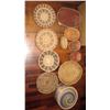 Image 1 : Qty 11 Woven Baskets,  4 Wood w/Twine, Covered Basket, 5 Woven Serving Plates, Wooden Steamer Spiral
