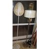 Image 1 : Qty 2 Standing Lamps w/ Lampshades, (Water Damage)