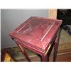 Image 2 : Wooden Plant Stand, Square 13" x  13" x 47" H