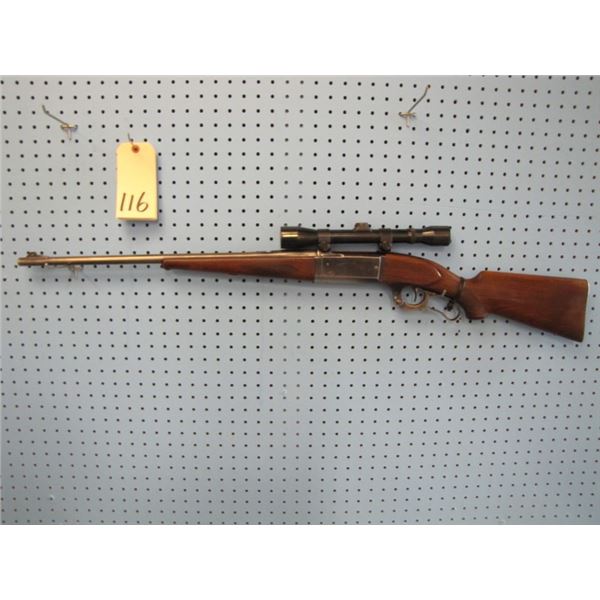 Savage 99, lever action, 250-3000, 5 shot rotary internal mag, Takedown model, Weaver K4-1 scope