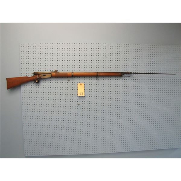 41 Swiss Vetterli rifle, bolt action, .41 rimfire, Waffenfabrik Bern, all numbers matching except fo