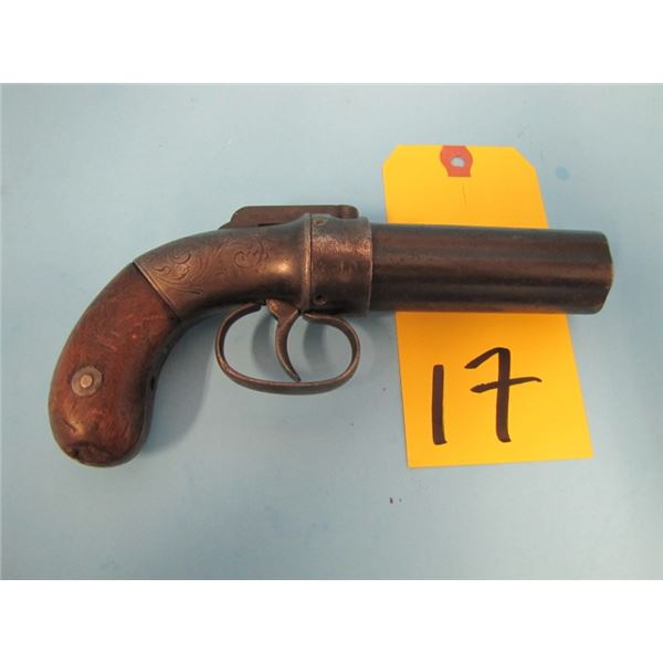 ANTIQUE:  Allen & Thurber Pepperbox (Ethan Allen), 6 shot, approx .31 caliber, Stamped Allens Patent