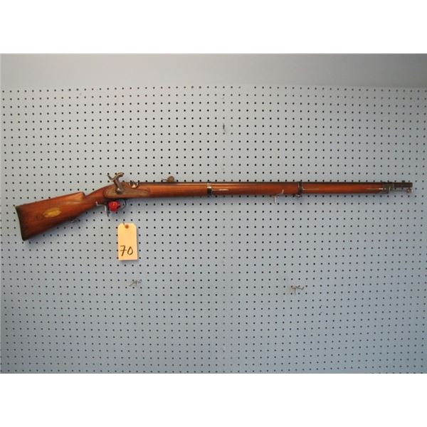 Swiss Model Jagergewehr 1858 percussion rifle, manufactured by Francotte, 98% original case colours 