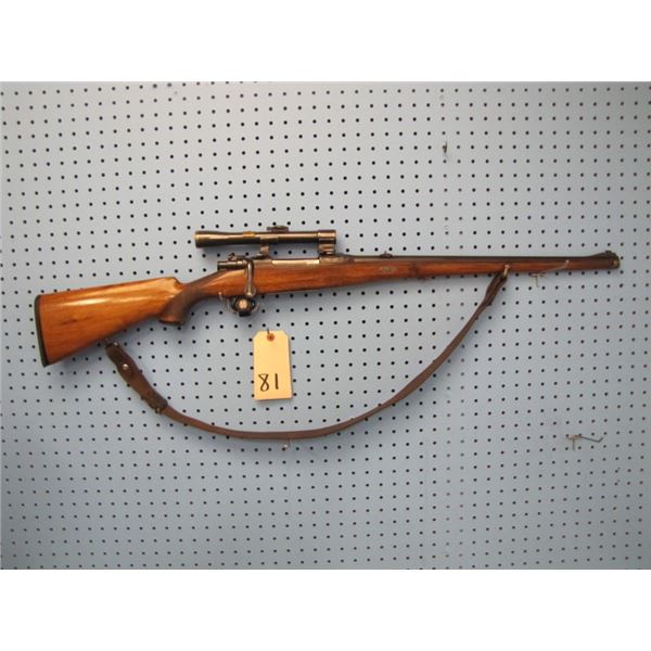 Johann Peterlongo, Innisbruck Austria, Mauser 98 bolt-action carbine, 20 inch octagon to round barre