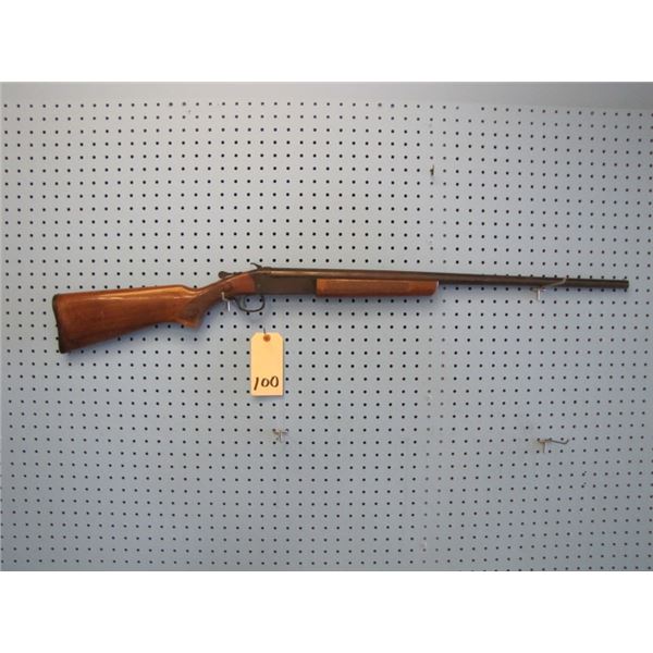 Cooey, 20 gauge single shot, full choke, metal showing rust, stock scratched and dented