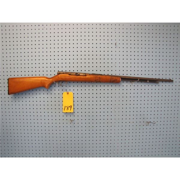 Springfield Stevens Arms Company model 87a, Semi Auto, 22 s, l, LR., 2 magazine, stock cracked, braz