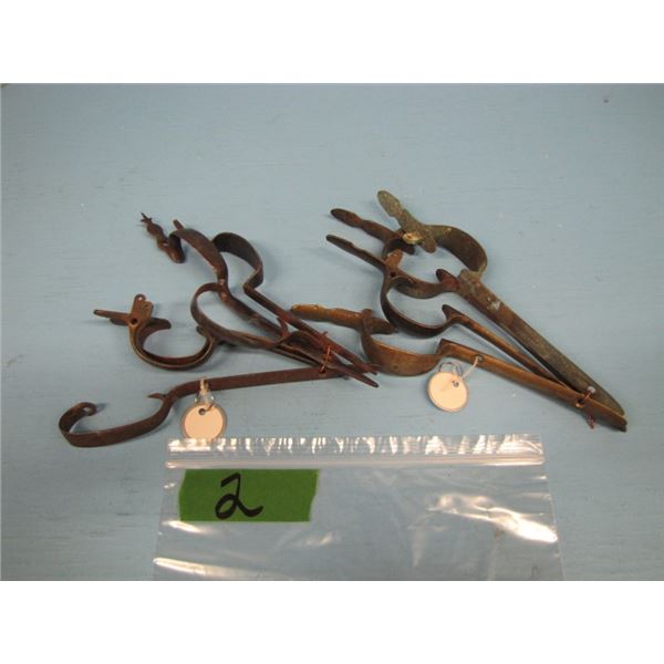 lot of two bundles old trigger guards 10 items including four brown bess guards