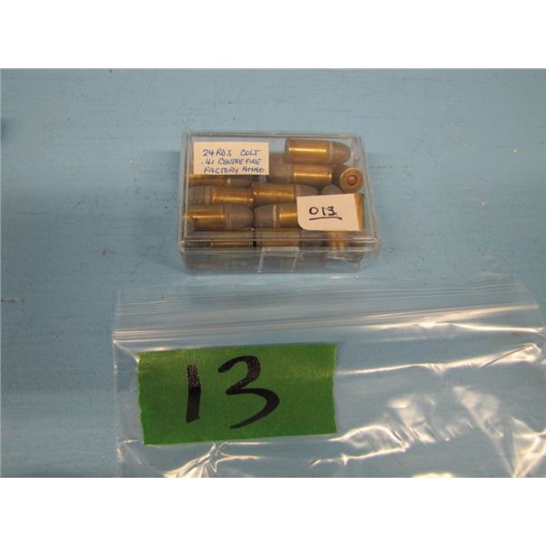 package of 24 rounds Colt 41 Centerfire Factory ammo