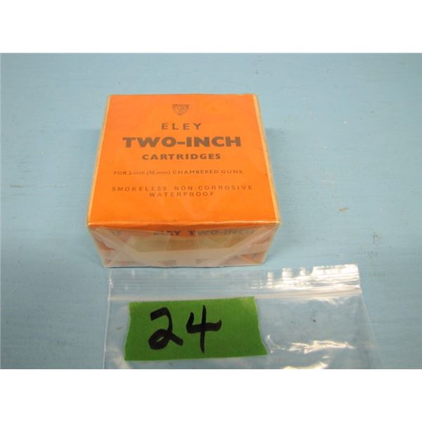 Factory box Eley 12 gauge - 2 in cartridges. 25 rounds Factory ammunition