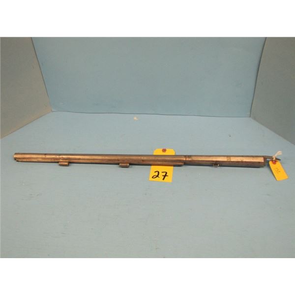 English 1/2 stock Percussion Fowler Barrel,marked London, 30 in x 12 gauge with rib