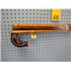 Image 2 : bundle of three old wooden canes and three cane shafts