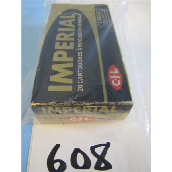 1 box Imperial 25-20  ammunition 20 count