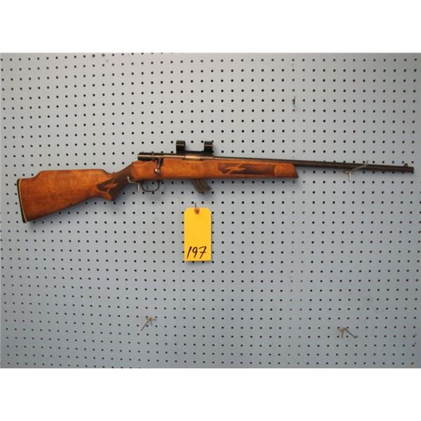 Lakefield Mark II, bolt action, 22 calibre, clip, side mount scope rings