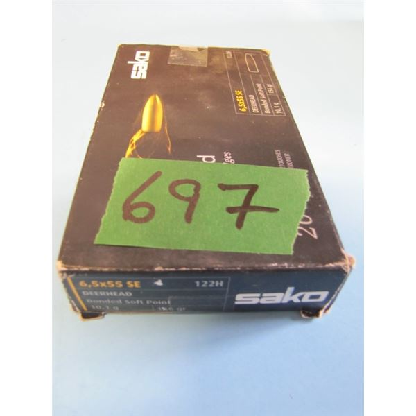 box of 20 rounds 6.5 x55 SP