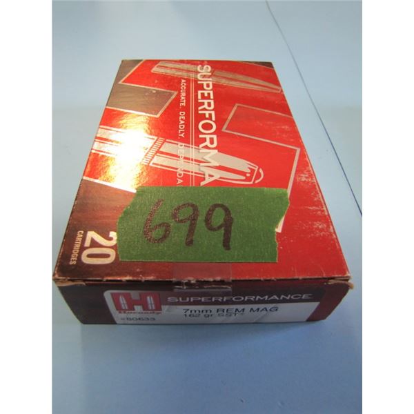 box of 20 rounds 7 mm Remington Magnum soft point