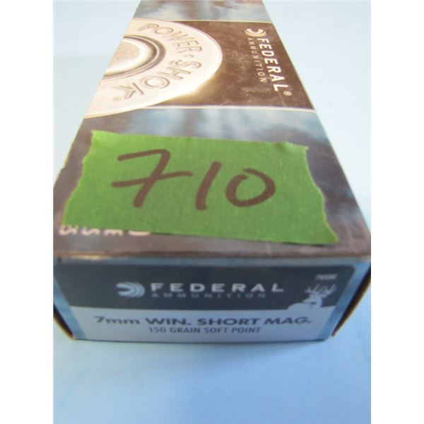 box of 20 rounds 7 mm WSM soft point, Federal