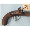 Image 2 : ANTIQUE:  H. Nock, London, fullstock, flintlock, manstopper pistiol, 68 caliber, 6" barrel, Made cir