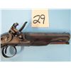 Image 3 : ANTIQUE:  H. Nock, London, fullstock, flintlock, manstopper pistiol, 68 caliber, 6" barrel, Made cir