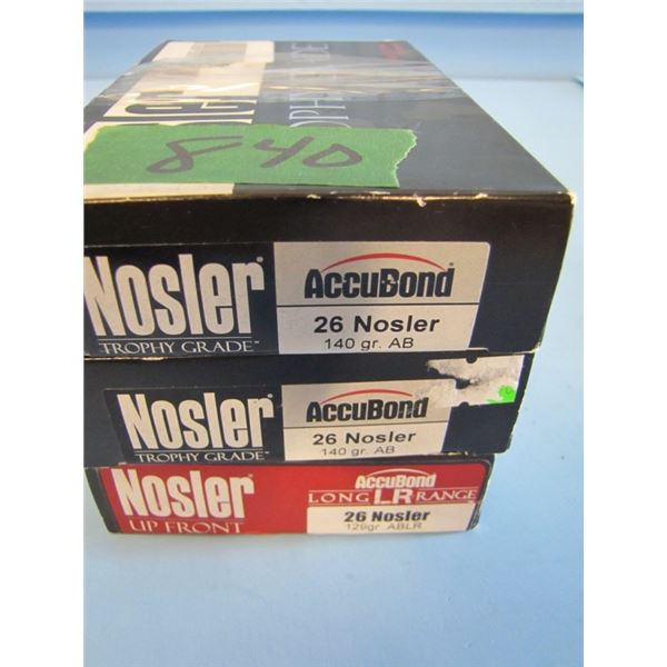 lot of 60 rounds Nosler 26 Nosler ammo