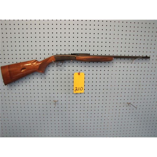 Browning SA22, semi automatic, Caliber .22 long rifle, tube magazine in the stock, scope mounts