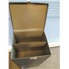 Image 1 : metal cabinet good for ammunition storage 2 keys for bottom lock -- top lock has no keys