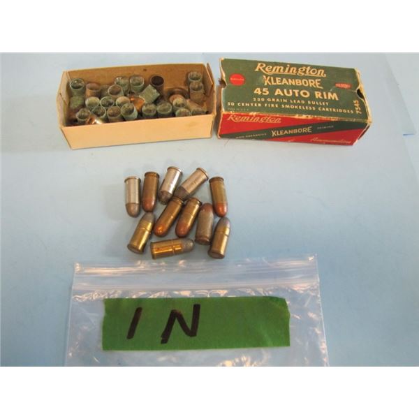 lot of 45 Auto live and brass