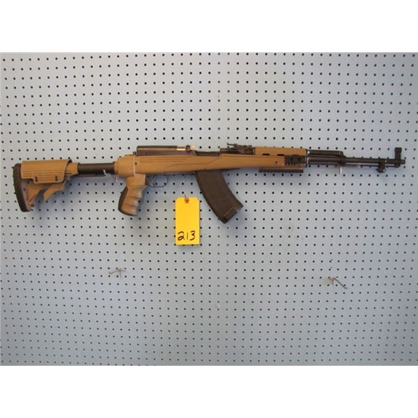 SKS, Semi Auto, 7.62x39 caliber, customized with ATI poly stock and Tapco removeable clip. Markings