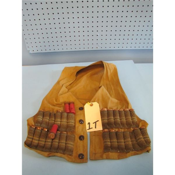 hunting vest with 22 rounds of 12-gauge ammunition