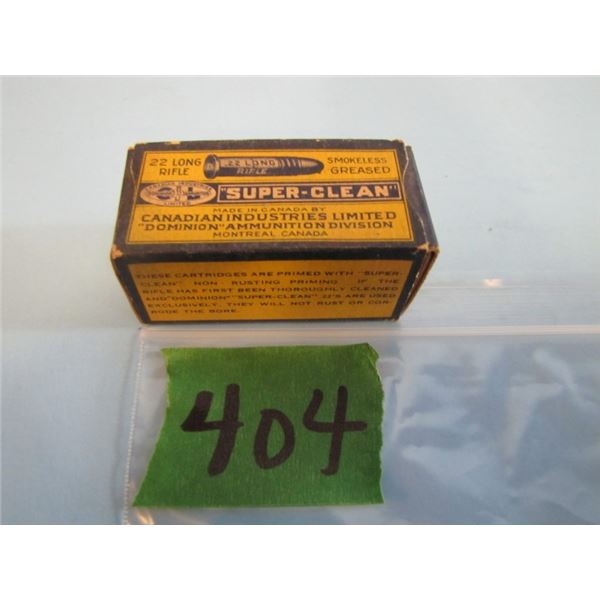 collector box of Canadian Industries limited Dominion ammunition .22 long rifle