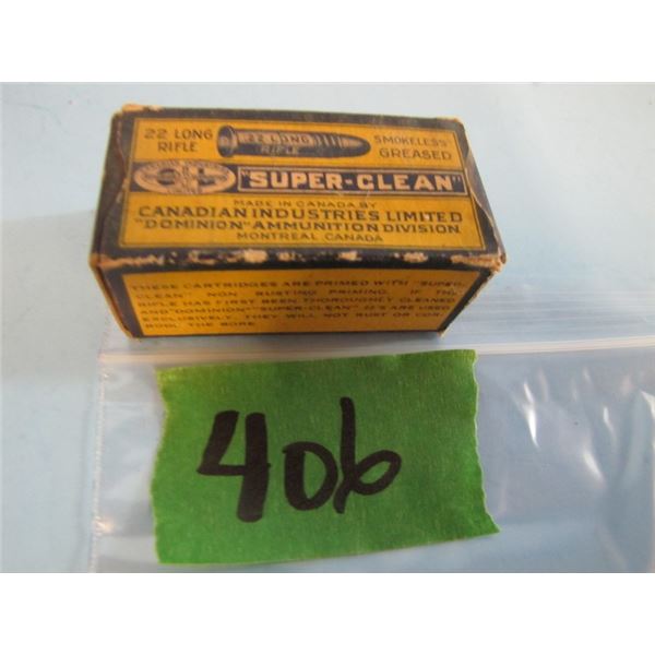 collector box of Canadian Industries limited Dominion ammunition .22 long rifle