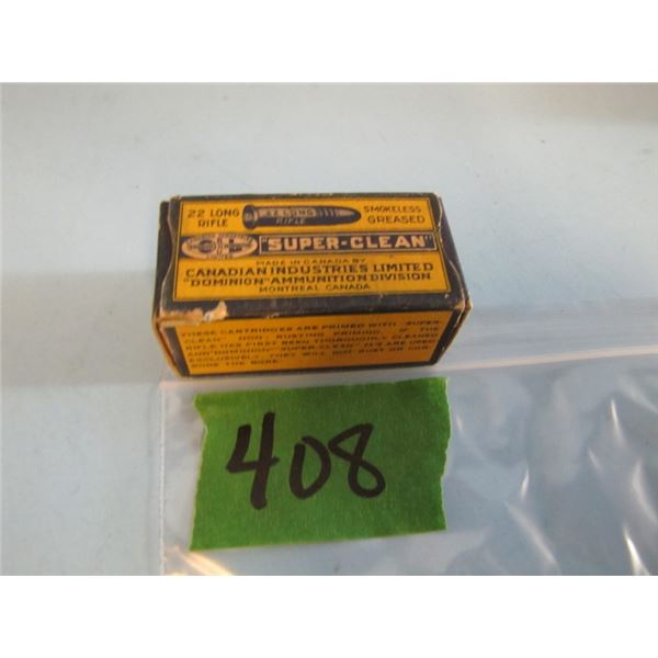 collector box of Canadian Industries limited Dominion ammunition .22 long rifle