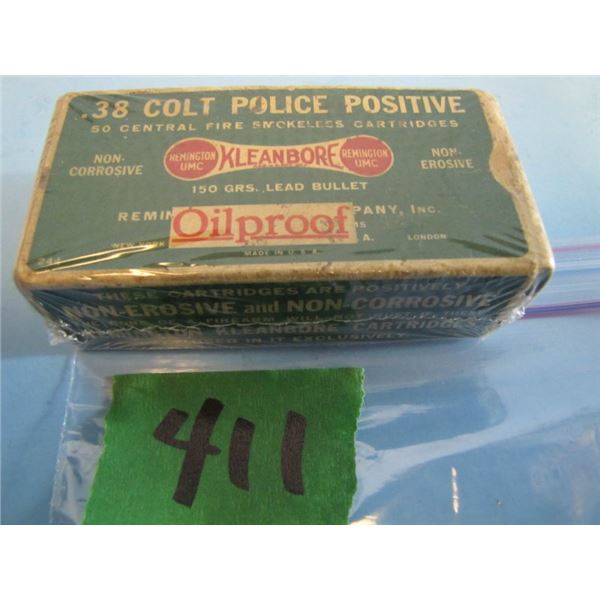 collector box of Remington 38 Colt police positive